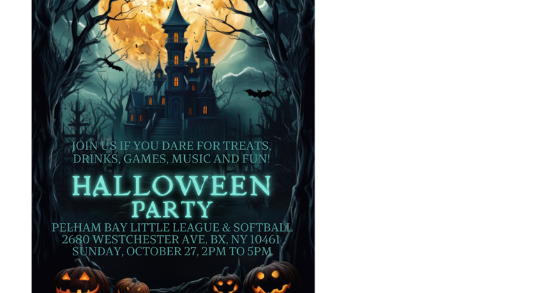 Halloween Party, October 27, 2pm to 5pm